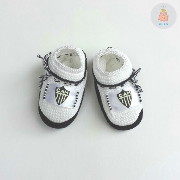 Sapatinho de Crochê Galo - Pig Pega