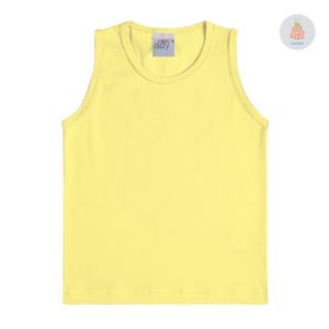 Blusa sem Manga Lisa Amarela Kaiani