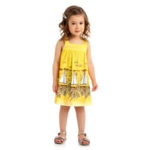 Vestido em Cotton Milon